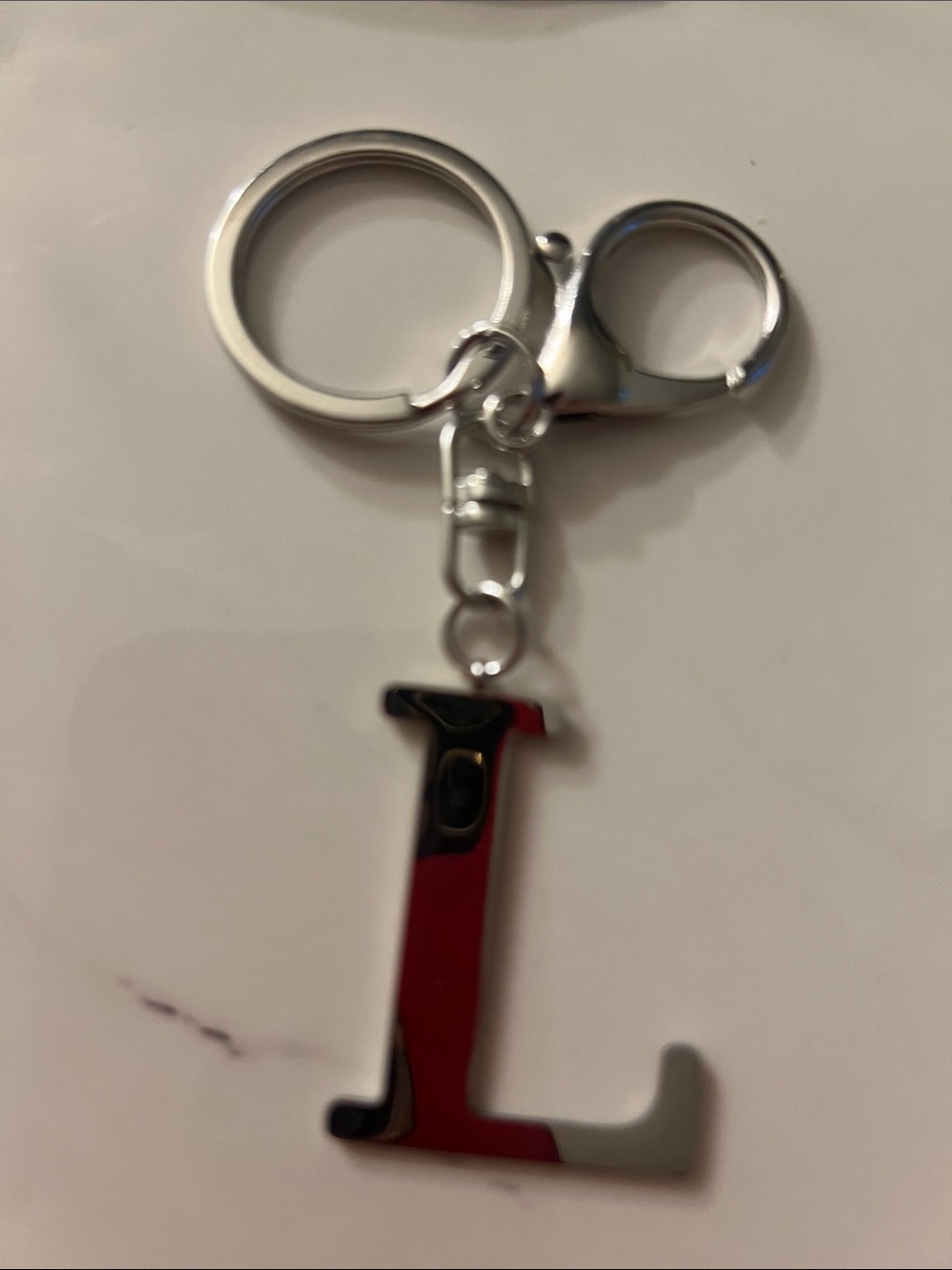 Silver Letters Keychain Charm - Women's Accessories - Picture 9 of 15